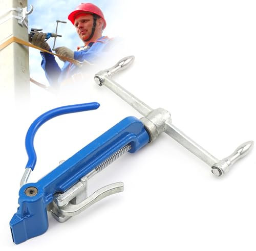 Tendireggia Manuale Acciaio, MINENICE Tenditore in acciaio Pinza per Reggette Manuale Reggiatrice per Acciaio Strumenti di Fasciametallo per cavi di fissaggio per taglio di tensione Spirale