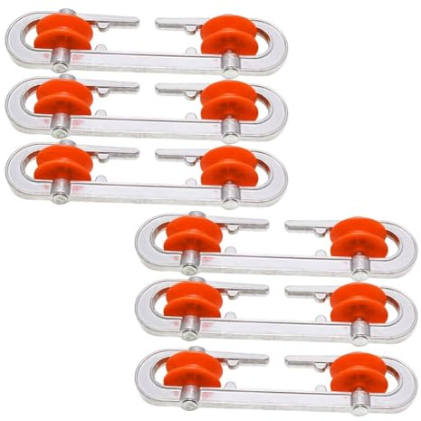 DHYAWUER 6 Pcs Clothesline Spreader, Aluminium Heavy Duty Outdoor Clothes Line Separator Pulley for Heavy Loads and Clothesline