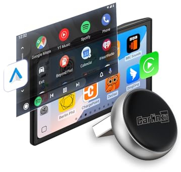 CarlinKit MINI-Ultra 3 Wireless Adater – Konvertiert kabelgebundenes CarPlay/Android Auto in kabellos, Plug-and-Play, USB/Typ-C, OTA-Upgrade