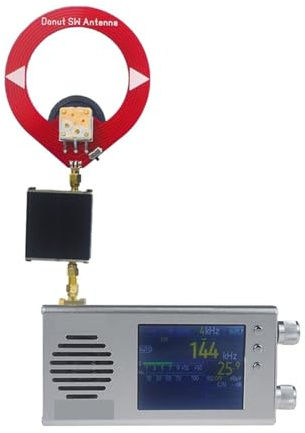 Receptor De Radio Portátil De Banda Completa FM/MW/Onda Corta/LW con Amplificador De Antena Tipo Donut(Silver)