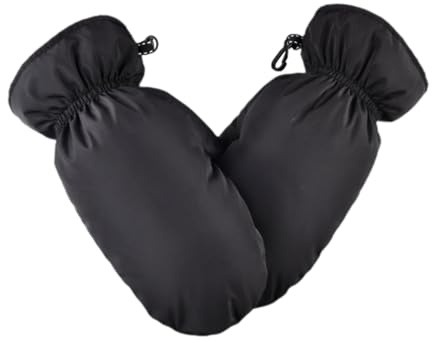 Ysyqkn Manoplas de plumón, resistentes al viento, gruesas, guantes de esquí para snowboard