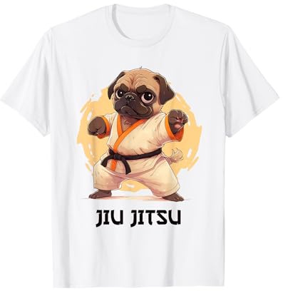 Pug Fighter Suit Jiu Jitsu T-Shirt