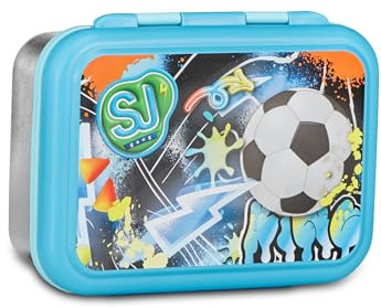 SJ GANG STYLE JAM GANG Portamerenda, Nero, 850 ml, Divisorio interno per snack, Facile da aprire, Resistente al calore, Lavabile in lavastoviglie, Per bambini, Scuola, Viaggi, Tempo libero