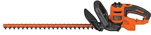BLACK+DECKER 22 Electric Hedge Trimmer, Lightweight 4.0 Amp Corded Dual Action Shrub Trimmer, Full Wraparound Handle, High Output Low Vibration (BEHT350FF)