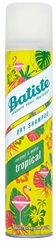 Batiste - Dry Shampoo Tropical - Fruity & Exotic Fragrance - Fresh Hair Full of Body and Texture - no Rinse - 200Ml