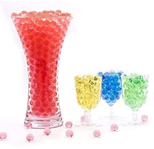 Risai Wasserkugeln, Kristall-Gel-Perlen, Perfekt für Hydrogel-Pflanzen, Vasenfüller Silikonkugeln Ungiftig Klare Gelee-Perlen, Wachsende Perlen, 600pcs, 10g