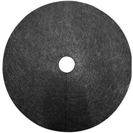 Hemoton 10 Stück Unkrautvlies Gartenvlies Gegen Unkraut Rund Wasserdurchlässig Außendurchmesser 52cm Innendurchmesser 6cm Abbaubar Bodengewebe Unkrautschutz Obstgarten Schwarz