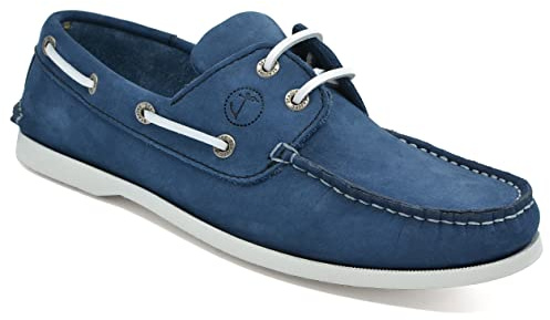 Seajure Chaussures Bateau pour Homme Trebaluger en Cuir Nubuck Bleu