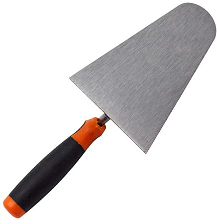 SikuroTech Cazzuola a Punta Tonda Da 22 CM, Accessori Fai Da Te Costruzioni Riparazioni Restauri, Manico Antiscivolo