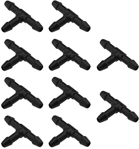 ECSiNG 10pcs Connecteur de Tuyau de Lave-Glace 3 Voies T- Type Adaptateur de Tuyau d'essuie-Glace Kit de Remplacement Raccords de Tuyauterie de Fluide Adaptés à Plupart des Voitures Noir