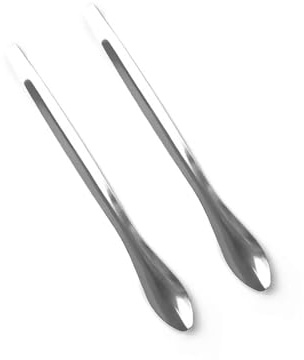 Cucharas de laboratorio de acero inoxidable micro 10/12,5 / 14 cm, cuchara de reactivo para muestreo, 2 cucharas de laboratorio