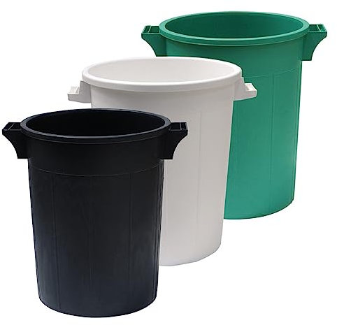 1PEZZO BIDONE IMMONDIZIA SOVRAPPONIBILE Lt 75 - ø44 x h 63 cm - nero