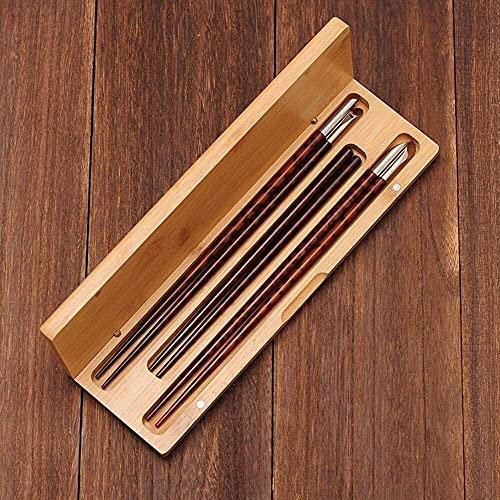 Bacchette, bacchette cinesi lavabili Bacchette di bacchette-bacchette in legno, bacchette giapponesi di fascia alta a punta, bacchette giapponesi di fascia alta, resistenti resistenti, antiscate e set