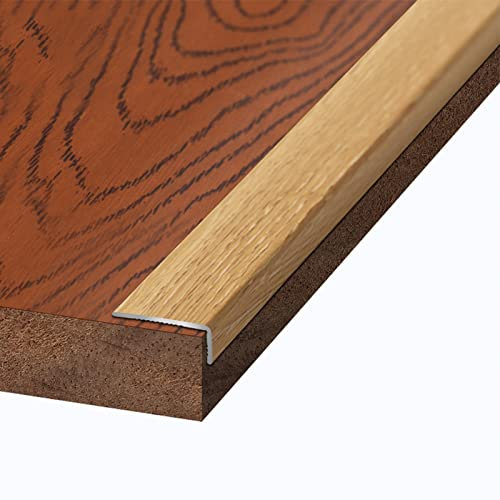 DAKAJA Übergangsprofil Home-Office-Treppenkantenkante, Eckkantenschutz Korn, L-förmige Innennasen-Übergangsleiste, für Treppenstufen aus Fliesen-Hartholz (Color : Style1)