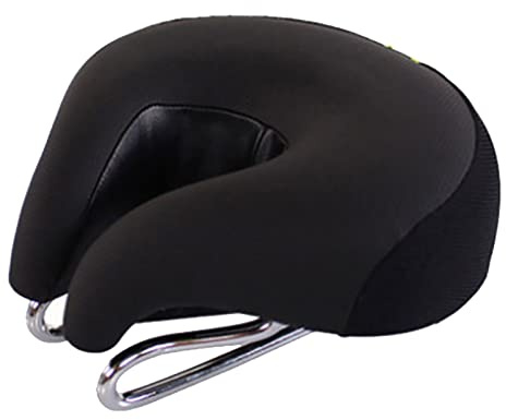 MBROS Fahrradsattel ohne Nase, verdickter Sattel, ergonomisch geformtes Sitzkissen, schmutzabweisend und atmungsaktiv, zum Mountainbiken (Farbe: Schwarz)