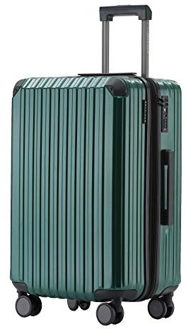 Münicase M816 TSA-Schloss Koffer Reisekoffer Trolley Kofferset Hardschale Boardcase (Dunkelgreen, Großer Koffer)