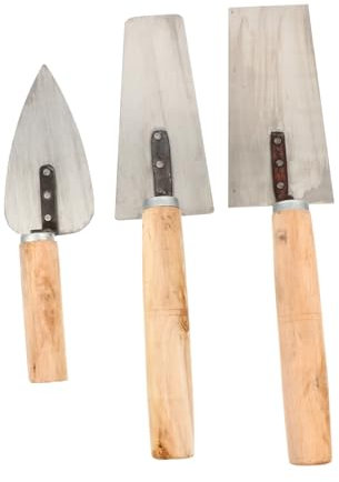1 spatola in acciaio inox frattazzo per rasatura piastrellatura cazzuola attrezzo coltello da intonaco Muratore Di legno