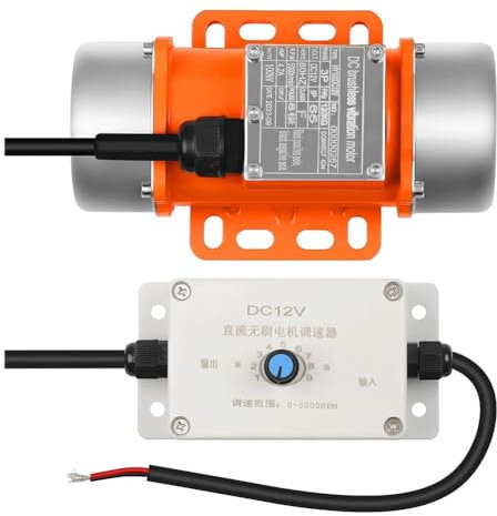 Motore vibrante per applicatore di sabbia salata e betoniera, 5000 min, 100 W, DC 12 V, alloggiamento in alluminio, vibratore per calcestruzzo, durevole, facile da installare