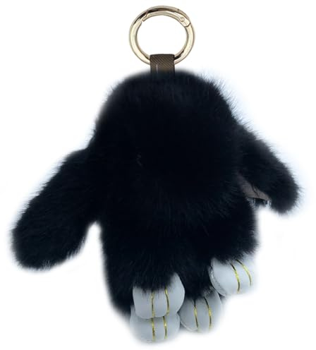 Xsclpomddy Mini Plüsch Hase Schlüsselanhänger Plüsch-Häschen Schlüsselanhänger Pom Poms Taschenanhänger Handtasche Autoschlüssel Dekoration
