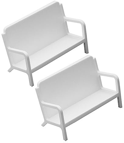Parliky 2stücke Visitenkartenhalter Sofa-form Aus Robustem Großer Fassungsvermögen Stabiles Und Verschleißfestes Design Für Büro Schreibtischorganisation Weiß