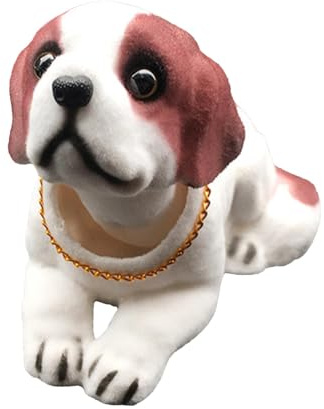 Generisch Figurines mignonnes pour tableau de bord, têtes mobiles pour tableau de bord de chien, tête oscillante en résine pour chien, décoration de voiture mignonne, figurines de chien décoratives