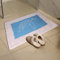 Alfombra Baño Secado Rápido, Alfombra Bañera Antideslizante, Tapete Casa De Banho, Stone Bath Mat, Alfombra Ducha, Toalla Pies Ducha, Tapete Casa De Baño Absorbente (Azul)