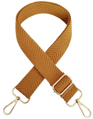 LVUNZJCA Verstellbarer Schultergurt Breiter Schultergurt, Einzel-Schultergurt for Crossbody-Gepäcktasche für Taschen, Umhängetasche(Yellow Brown)
