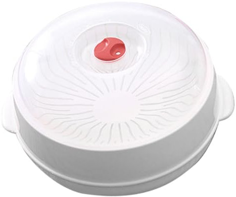 MUCKLILY Hochtemperatur Mikrowellen Dampfgarer Lebensmittelbehälter Mit Deckel Einlagiger Runde Dämpfplatte Hitzebeständig Praktisch Für Gesundes Kochen Und Aufbewahrung Zuhause