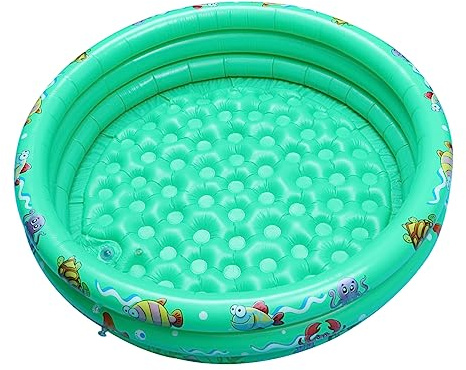 UPKOCH Piscine Gonflable pour Garçon Fille Bouée Eau pour Garçon Fille Et Matelas Gonflable Vert