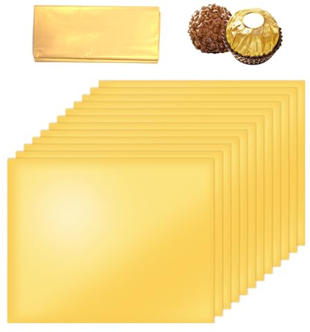 150 fogli di carta per cioccolato, 16 x 19 cm, carta da regalo in foglio di alluminio, per caramelle fai da te