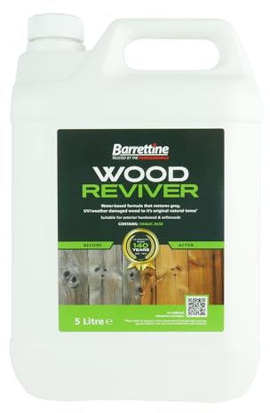 Barrettine Wood Reviver (5L) - Ready to Use Water-Based Wood Restorer for Outdoor Structures & Furniture, Restore & Rejuvenate to Original Tones