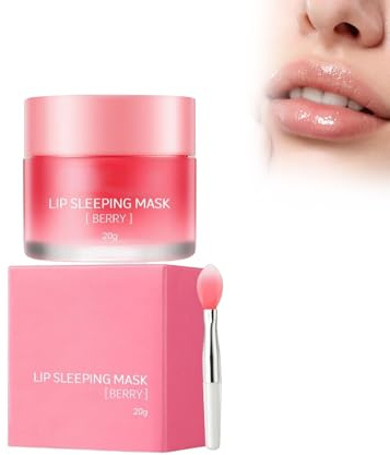 Jelly Lip film 20g, Masque Pour Les Lèvres, dissimule les rides et ridules des lèvres, Nuit Hydratant à La Fraise Lip Sleeping Mask, Lip Care pour Les Rides Des Lèvres Ridules