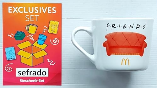 sefrado Bundle Friends Tasse Sofa McDonalds Cup Tasse Tassen Cups Mug Bunt mit exclusiver Geschenkkarte