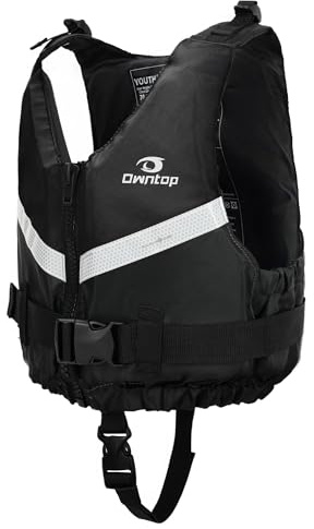 Owntop flythjälpmedel ungdom barn, lätt badväst unisex, justerbar flytväst jacka med bekväm grenrem för kajakpaddling, fiske, simning träning, alla vattensporter