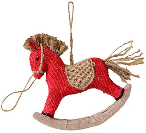 VHVCX Weihnachtspferd Anhänger In Form Von Christbaumschmuck Aus Holz Pferd Dekor Verziert Weihnachtsdekorationen Für Haus, 1