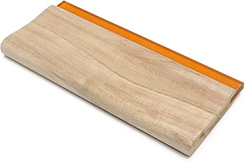 INTBUYING 18 Inches (45cm) Width Wooden Handle Silk Screen Printing Squeegee 75 Durometer