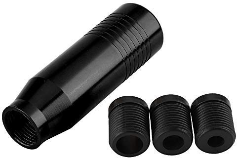 Minyinla Pomello del cambio universale manuale pomello del cambio con 3 adattatori per auto manuale con cambio manuale (Nero)
