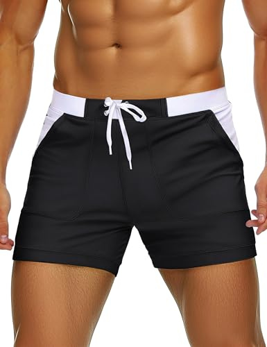 TACVASEN Swim Briefs Men Swimming Boxer Swimwear Trunks Shorts Summer | Casual Wear Surfing Bathing Shorts Sports Elastic Beach Trunk