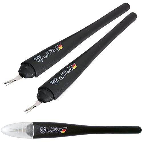 DREI SCHWERTER - Nagelhautmesser Nagelhautentferner mit V-Klinge (2 Stück) - Markenqualität - Made in Germany