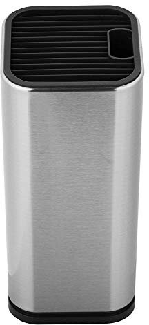 Ceppo Coltelli Acciaio Inox,Ceppo Portacoltelli Universale,Portacoltelli in Acciaio Inox con 10 Fessura Porta Utensili Cucina Salvaspazio,Coltelli Organizer Rack Salvaspazio