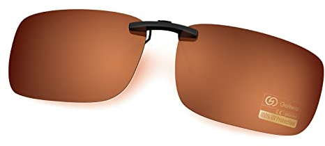 Goiteia Clip en gafas de sol polarizadas para anteojos hombres mujeres, ajuste compacto