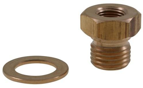 2EXTREME Gewinde Adapter M14x1,5 auf 1/8 27-NPT für Öltemp.-/Öldruckgeber | 1 Stück mit Dichtring; Außengewinde M14x1,5, Innengewinde 1/8 27-NPT, für Öltemperaturfühler und Öldruckgeber am Fahrzeug
