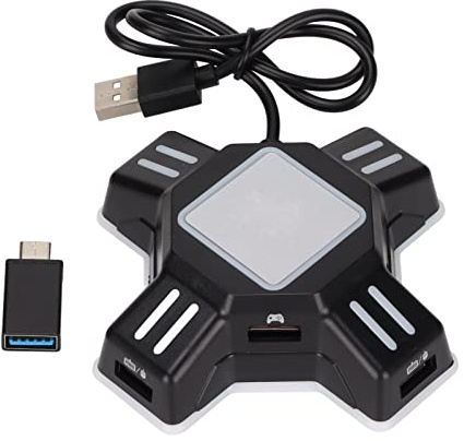 Yoidesu for PS4, Tastatur-Maus-Konverter, Tastatur- und Maus-Adapter, USB-Maus-Tastatur-Adapter, Geeignet für, für für für One, Schwarz