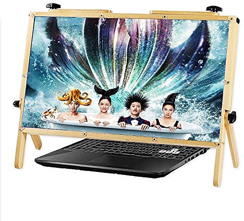ACiyD Computer Screen Magnifier Laptop Screen Magnifier Newest ersion, 22 Foldable Screen Magnifying Glass Protector, for Laptop Ultra-Clear Blu-Ray 5X Reading Amplifier (White) (White)