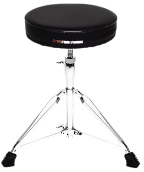 Gator Frameworks Universal Round-Top Drum Throne with Spindle Adjustment, 325lb Weight Capacity (GFW-DRUMTHRONE-R)