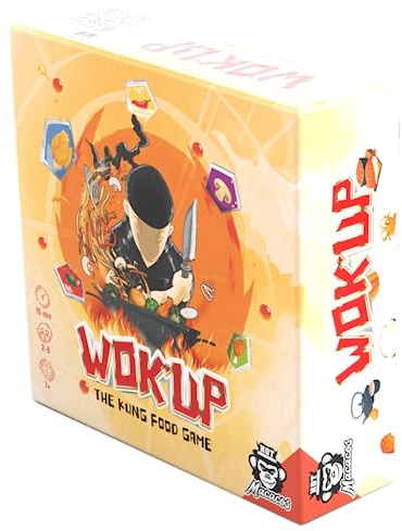 Hot Macacos 316001 Wok-Up, schnelles Kartenspiel, ab 7 Jahren, Gesellschaftsspiel für 2-6 Spieler