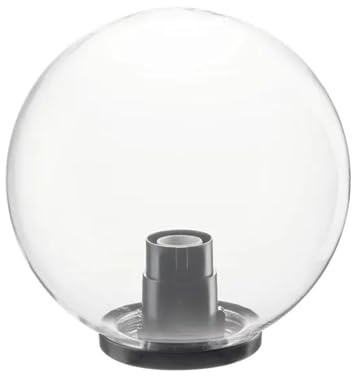 Sfera Globo Trasparente Per Lampione da Esterno, Attacco E27, LED Compatibile, Stagna IP44, per Giardino (Diametro 30Ø)