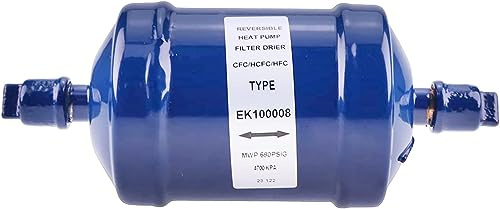 Chamixx 3/8'' Bi-Flow SAE Sweat Liquid Line Filter Drier Heat Pump SFK-083S 92070 for Refrigerant HCFC HFC Straight Cool Air Conditioners R502 R507 R404A from 1 to 5 Tons