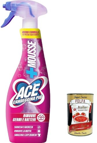 3x ACE Candeggina Spray + Mousse Entfettungsspray und Bleichmittel 700ml + Italian Gourmet polpa 400g