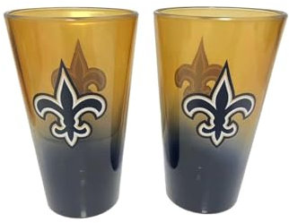 New Orleans Saints NFL Lot de 2 verres à pinte 475 ml